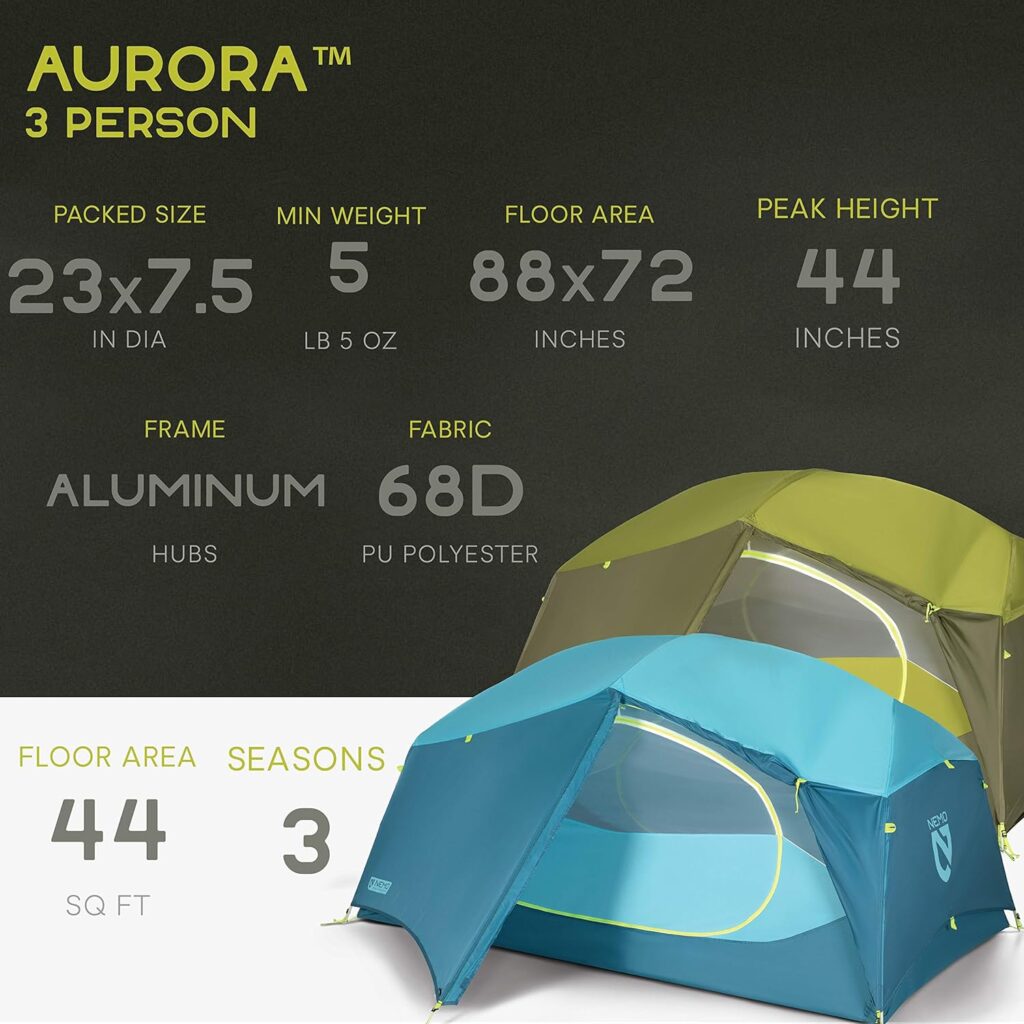 Nemo Equipment, Inc. Aurora 3P Tent: 3-Person 3-Season